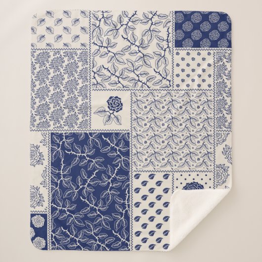 Abstract naadloos, delicaat patchwork-patroon, don sherpa deken (Voorkant)