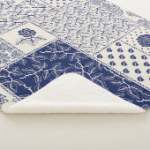 Abstract naadloos, delicaat patchwork-patroon, don sherpa deken (3/4)