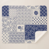 Abstract naadloos, delicaat patchwork-patroon, don sherpa deken (Voorkant (horizontaal))