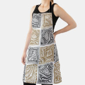  abstract naadloos doedelpatroon. Zwart Schort (Insitu)