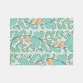 Abstract naadloos florvormig patroon fleece deken (Voorkant (Horizontaal))