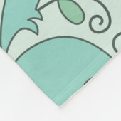 Abstract naadloos florvormig patroon fleece deken (Hoek)