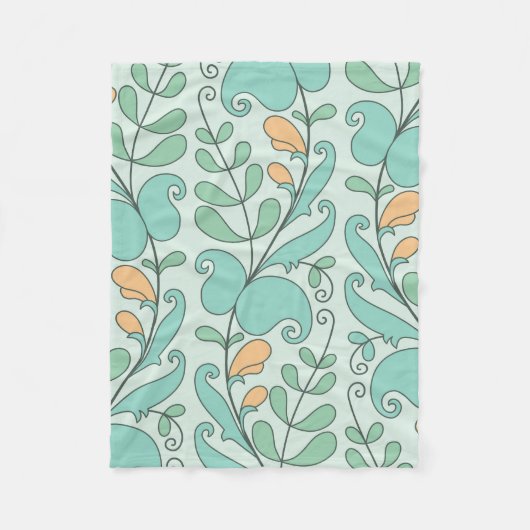 Abstract naadloos florvormig patroon fleece deken (Voorkant)