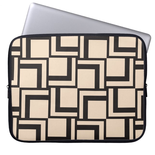 Abstract naadloos geometrisch patroon laptop sleeve (Voorkant)