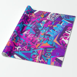 Abstract naadloos graffiti woordenpatroon. Grunge  Cadeaupapier