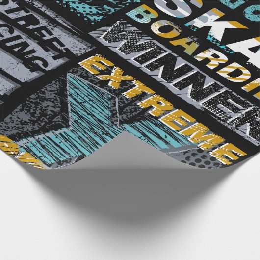 Abstract naadloos grijppatroon. Stedelijke stijlmo Cadeaupapier (Hoek)