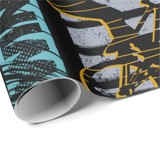 Abstract naadloos grijppatroon. Stedelijke stijlmo Cadeaupapier (Rol Hoek)