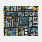 Abstract naadloos grijppatroon. Stedelijke stijlmo Fleece Deken (Voorkant (Horizontaal))