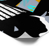 Abstract naadloos grijppatroon. Stedelijke stijlmo Poster (Hoek)