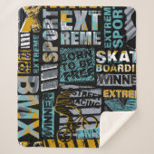 Abstract naadloos grijppatroon. Stedelijke stijlmo Sherpa Deken (Voorkant)