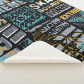 Abstract naadloos grijppatroon. Stedelijke stijlmo Sherpa Deken (3/4)