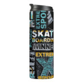 Abstract naadloos grijppatroon. Stedelijke stijlmo Thermosbeker (Geroteerd rechts)