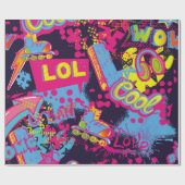 Abstract naadloos grijs tienerspatroon. Comics Cadeaupapier (Vlak)