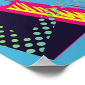 Abstract naadloos grijs tienerspatroon. Comics Poster (Hoek)