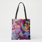 Abstract naadloos grijs tienerspatroon. Comics Tote Bag (Voorkant)