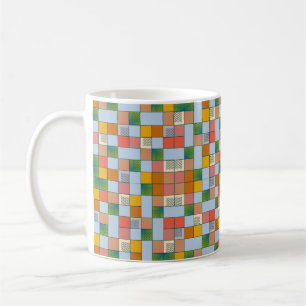 Abstract naadloos kleurenpatroon koffiemok
