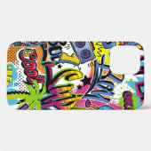 Abstract naadloos komiepatroon met palmboom, h Case-Mate iPhone case (Achterkant (horizontaal))