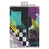 Abstract naadloos, meisjes jongens mode, kleurrijk heupfles (Achterkant)