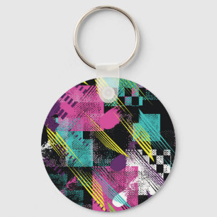 Abstract naadloos, meisjes jongens mode, kleurrijk sleutelhanger