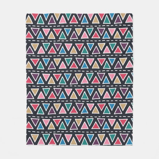 Abstract naadloos met de hand getekend stampatroon fleece deken (Voorkant)