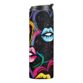 Abstract naadloos mode patroon. Schoonheidsstijl Thermosbeker (Gedraaid links)