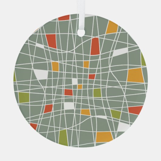 Abstract naadloos: modern patroonontwerp. glas ornament (Achterkant)