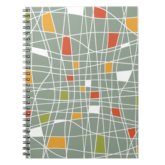 Abstract naadloos: modern patroonontwerp. notitieboek (Voorkant)