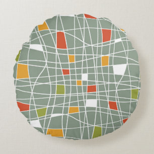 Abstract naadloos: modern patroonontwerp. rond kussen