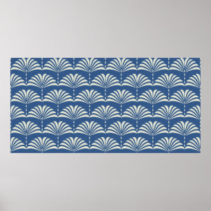 Abstract naadloos oraal bloempatroon Art deco Poster