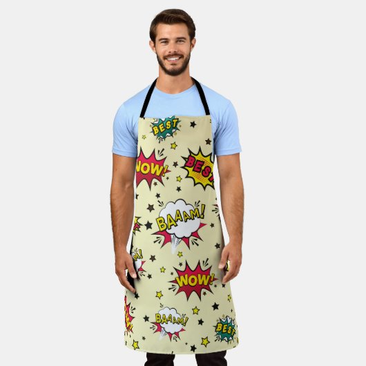 Abstract naadloos patchpatroon,  patch bac schort (Gedragen)