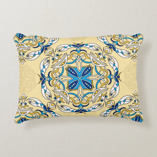  abstract naadloos patchwerkpatroon. Arabi Accent Kussen (Voorkant)