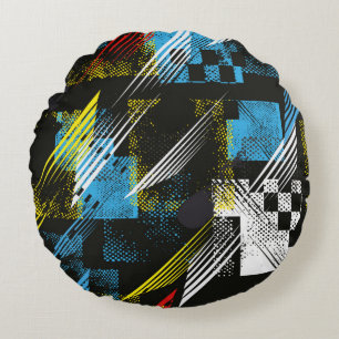Abstract naadloos patroon. Creatieve achtergrond Rond Kussen
