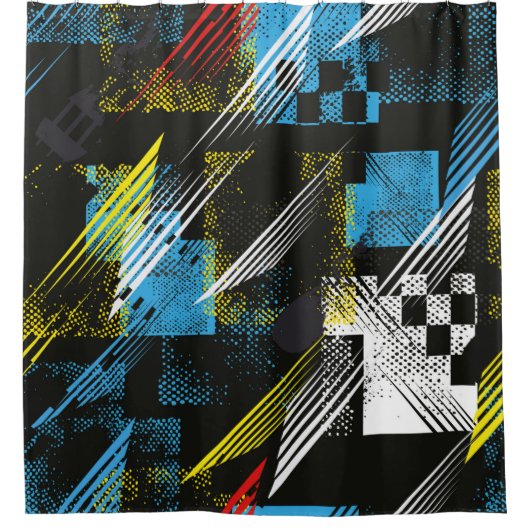Abstract naadloos patroon. Creative backgr Douchegordijn (Voorkant)