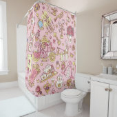  abstract naadloos patroon. Eenvoudige kleine P Douchegordijn (In situ)