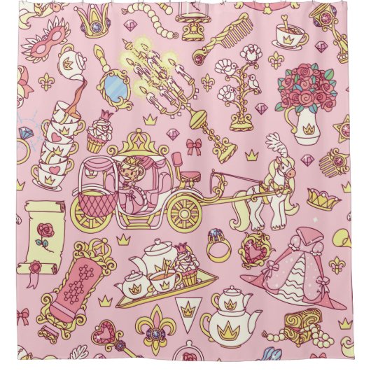  abstract naadloos patroon. Eenvoudige kleine P Douchegordijn (Voorkant)