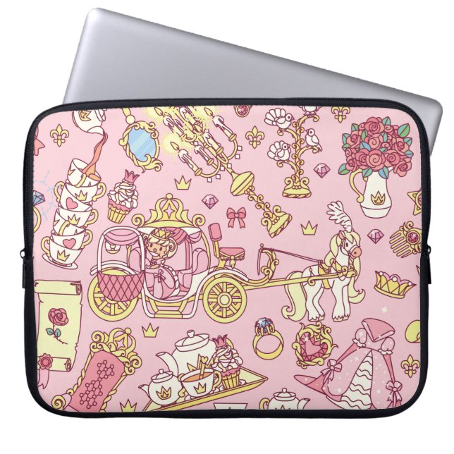  abstract naadloos patroon. Eenvoudige kleine P Laptop Sleeve (Voorkant)
