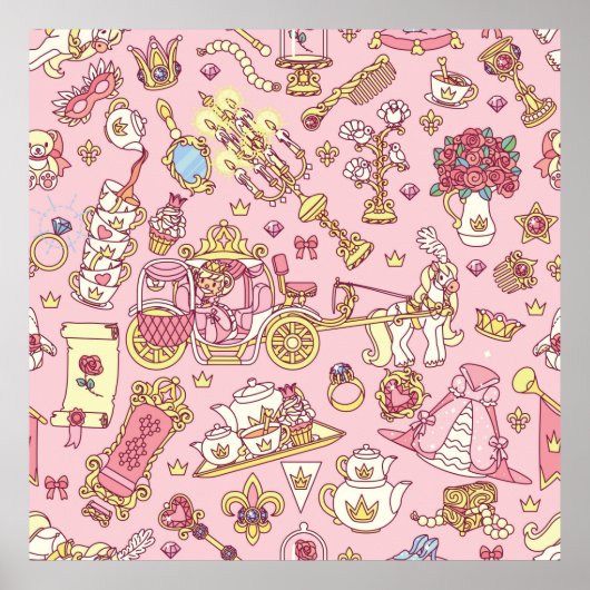  abstract naadloos patroon. Eenvoudige kleine P Poster (Voorkant)