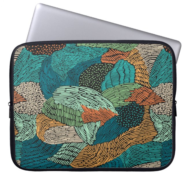 Abstract naadloos patroon. Grunge design Laptop Sleeve (Voorkant)