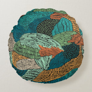 Abstract naadloos patroon. Grunge design Rond Kussen