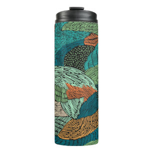 Abstract naadloos patroon. Grunge design Thermosbeker