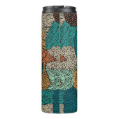 Abstract naadloos patroon. Grunge design Thermosbeker (Achterkant)