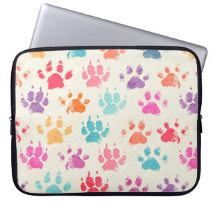 Abstract naadloos patroon - heldere kleurrijke ink laptop sleeve