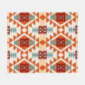 Abstract, naadloos patroon, inheems amerika fleece deken (Voorkant (Horizontaal))