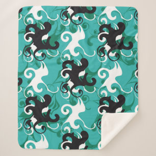 Abstract naadloos patroon kwalitatieve vintage ill sherpa deken