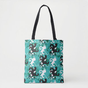 Abstract naadloos patroon kwalitatieve vintage ill tote bag