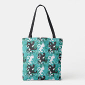 Abstract naadloos patroon kwalitatieve vintage ill tote bag (Achterkant)