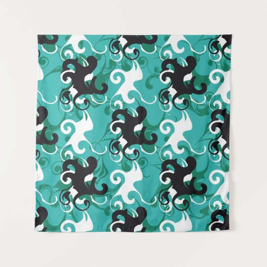 Abstract naadloos patroon kwalitatieve vintage ill wandkleed (Voorkant)