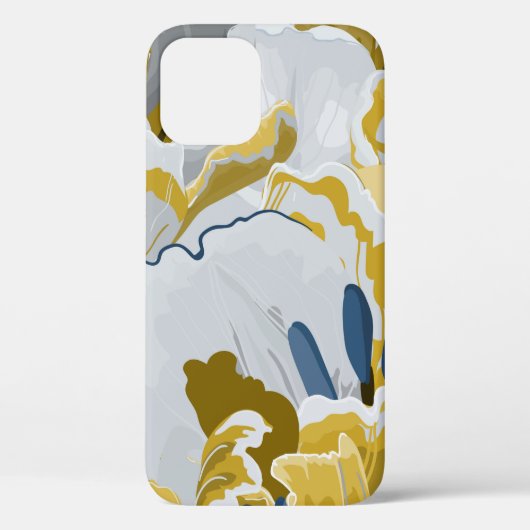 Abstract naadloos patroon. Licht grijs, geel, g Case-Mate iPhone Case (Achterkant)