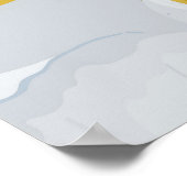 Abstract naadloos patroon. Licht grijs, geel, g Poster (Hoek)