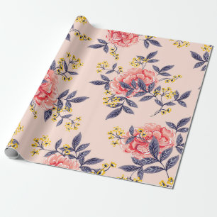 Abstract naadloos patroon met  bladeren en cadeaupapier